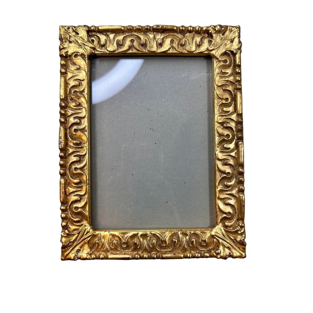 TOBI Gold Ornate Photo Frame Velvet Back Easel Wall Stand Baroque Rococo